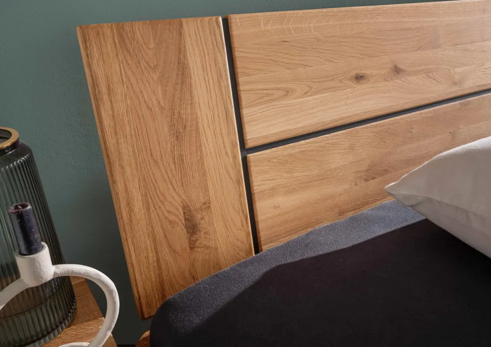 Bett Wildeiche massiv 'Sarah' verschiedene Größen 140 cm 220 cm
