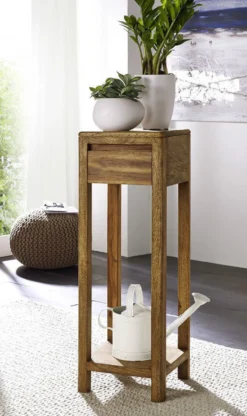 Blumensäule 90cm "Indian Sunset" Sheesham