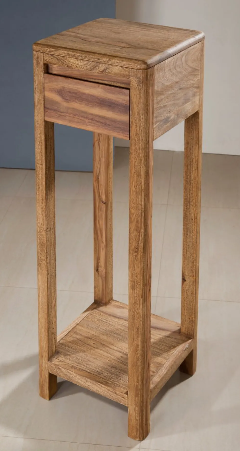 Blumensäule 90cm "Indian Sunset" Sheesham