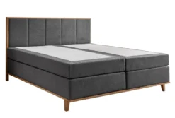 Boxspringbett inkl.Topper 'Niklas' 180x200cm Eiche Stoff anthrazit