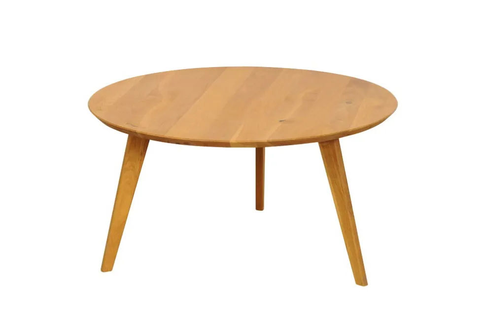 Couchtisch "Bern" 90cm Wildeiche massiv geölt