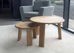 Couchtisch 70cm 'Oslo' Wildeiche massiv geölt