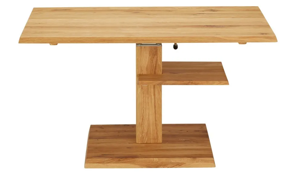 Couchtisch höhenverstellbar 92x60cm "Seefeld" Wildeiche massiv geölt