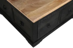 Couchtisch-Truhe 90x90cm 'Mumbai' Mango natur & schwarz