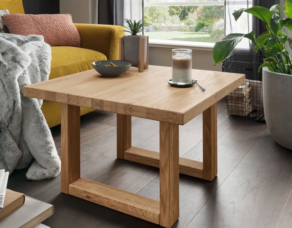 Couchtisch 70x70cm "Dover" Wildeiche geölt WZ-0169