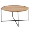 Couchtisch 80x80cm 'Lissabon' Wildeiche Stahl schwarz
