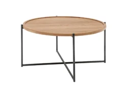 Couchtisch 80x80cm 'Lissabon' Wildeiche Stahl schwarz