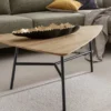 Couchtisch 110x75cm 'Lissabon' Wildeiche Stahl schwarz