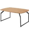 Couchtisch 90x60cm 'Lissabon' Wildeiche Stahl schwarz