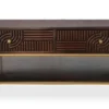 Couchtisch 110x70cm 'Marvello' Mango mahagoni & Metall goldfarbig