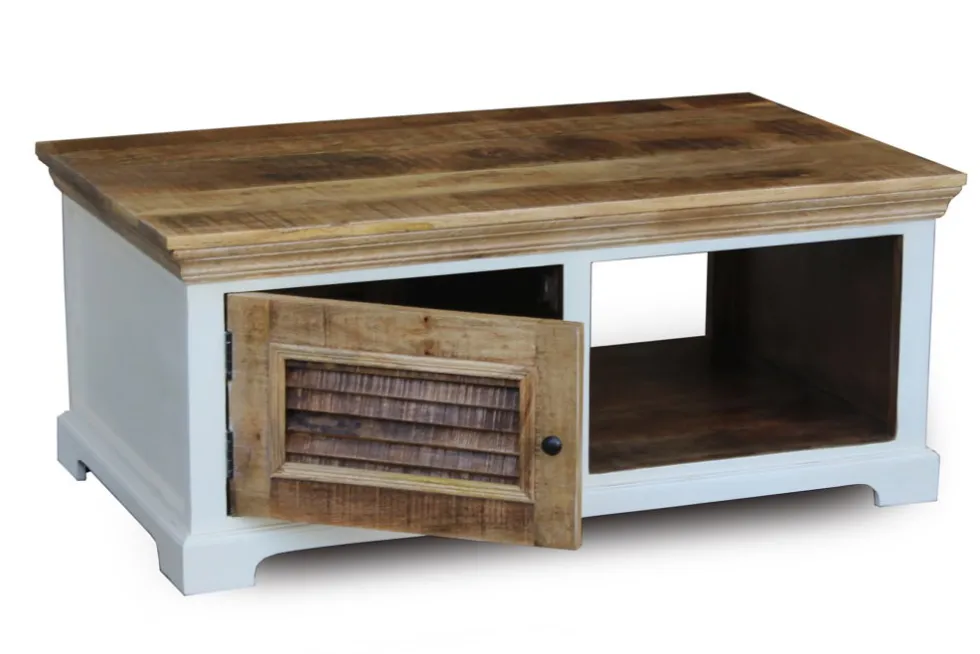 Couchtisch 120x70cm 'Nizza' Mango weiß natur