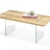 Couchtisch 110x60cm 'Torben' Wildeiche massiv & Glas