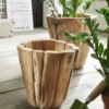 Deko-Holztopf 30cm "Rustic" Teak
