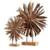 Deko-Sonne auf Ständer, 2er Set "Sonne" Teak