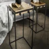 Deko-Säule 2er-Set "Nemo" bronzegold & schwarz