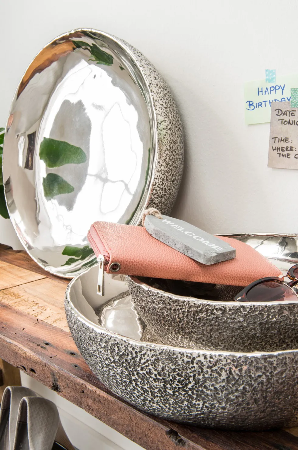 Deko-Tablett 23cm "Lucy" Aluminium antik