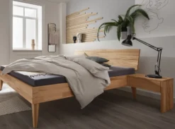 Doppelbett 'Astoria' 180x200cm Kernbuche geölt