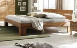 Doppelbett 'Bozen' 160x200cm Kernbuche Sitzhöhe 45cm