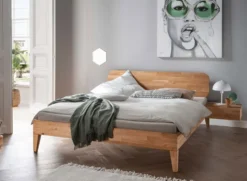 Doppelbett 'Grace III' 200x200cm Wildeiche geölt