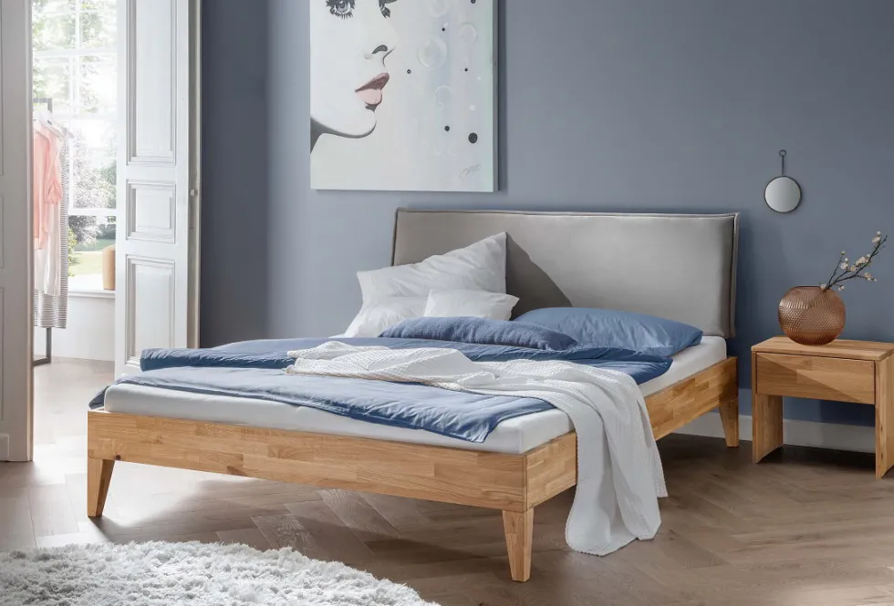 Doppelbett 'Grace V' 160x200cm Wildeiche geölt