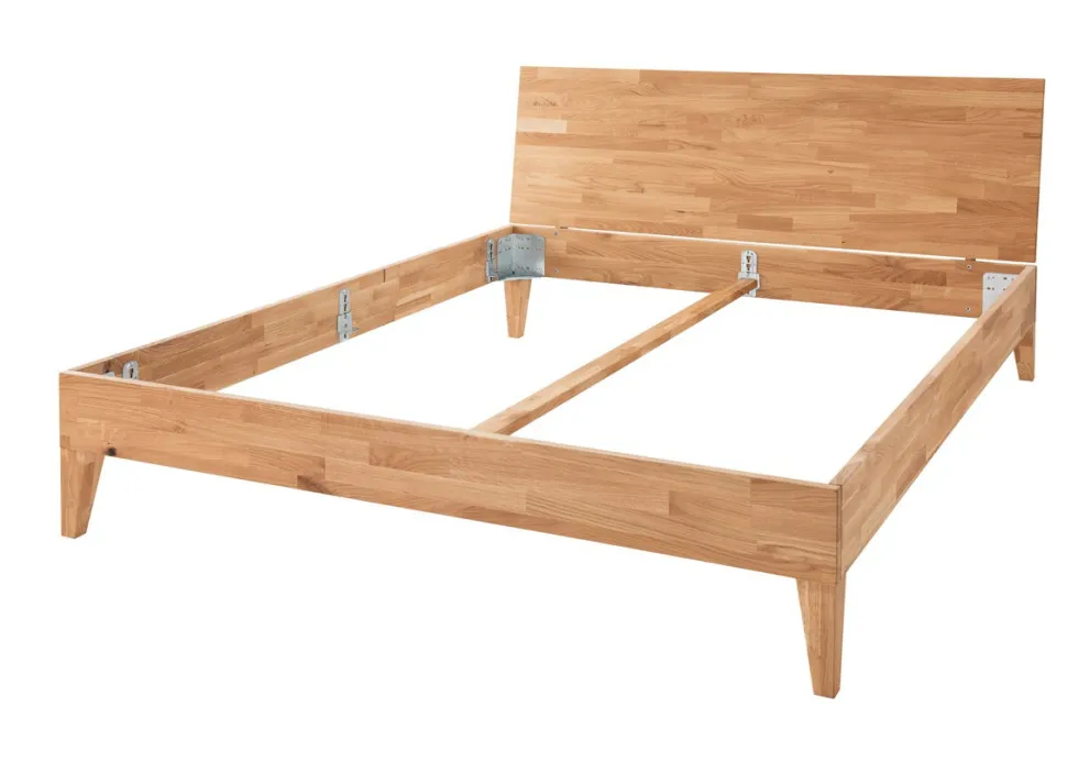 Doppelbett 'Grace' 180x200cm Wildeiche geölt