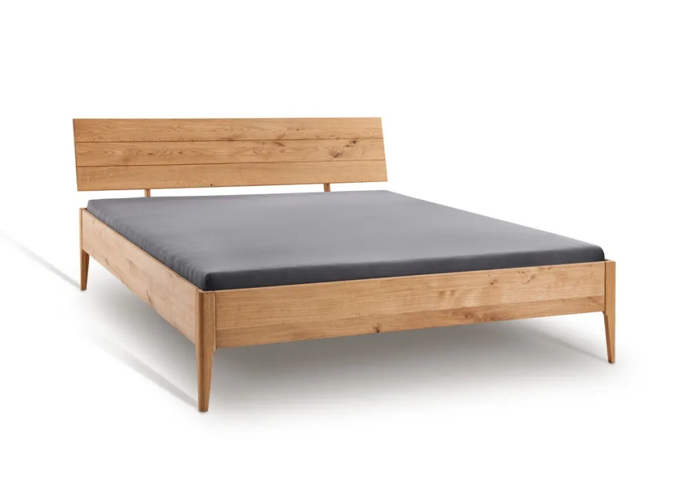 Doppelbett 'Josy' 180x200cm Wildeiche geölt