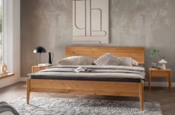 Doppelbett 'Josy' 180x200cm Wildeiche geölt