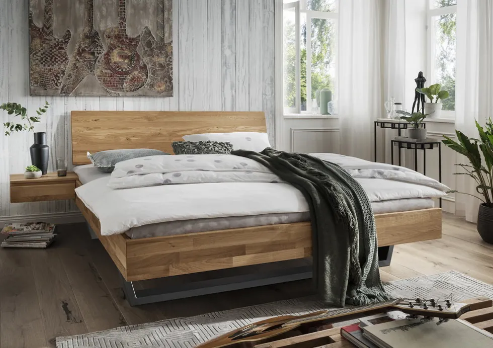 Doppelbett Kopfteil geschlossen 'Astoria III' 180x200cm Wildeiche geölt