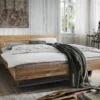 Doppelbett Kopfteil geteilt 'Astoria III' 180x200cm Wildeiche geölt