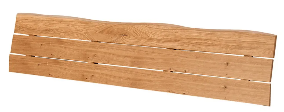 Doppelbett Metallfrei 'Natura Oak I' 180x200cm Wildeiche massiv