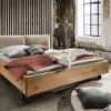 Doppelbett mit Polsterkopfteil 'New York' 180x200cm Wildeiche geölt