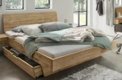 Doppelbett mit Schubkästen 'Redwood I' 200x200cm Wildeiche geölt
