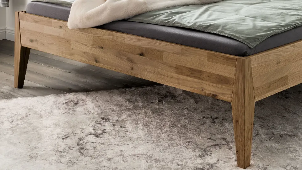Doppelbett 'Modesto' 180x200cm Wildeiche geölt