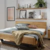 Doppelbett 'Mona II' 160x200cm Wildeiche geölt