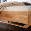 Doppelbett 'Mona IV' 180x200cm Cord beige & Wildeiche geölt