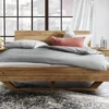 Doppelbett 'Mona' 200x200cm Wildeiche geölt