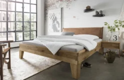 Doppelbett 'Navarra I' 180x200cm Wildeiche geölt