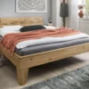Doppelbett 'Redwood II' 200x200cm Wildeiche geölt