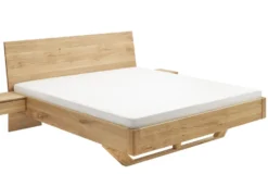 Doppelbett 'Salerno' 180x200cm Wildeiche geölt bodenlanges Kopfteil