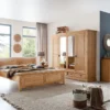 Doppelbett 180x200cm 'Anne' Kiefer eichefarbig SZ-0079
