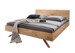 Doppelbett 180x200cm 'Combo II' Wildeiche geölt Holzkopfteil