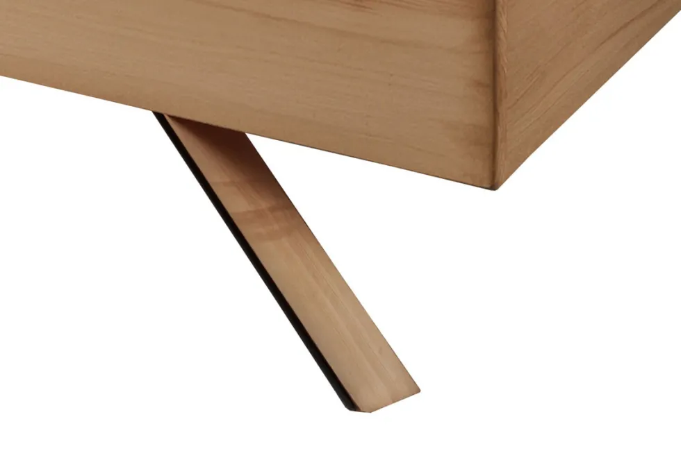 Doppelbett 180x200cm 'Combo II' Wildeiche geölt Holzkopfteil