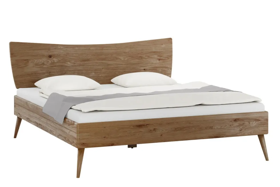 Doppelbett 160x200cm "Faro" Wildeiche massiv geölt