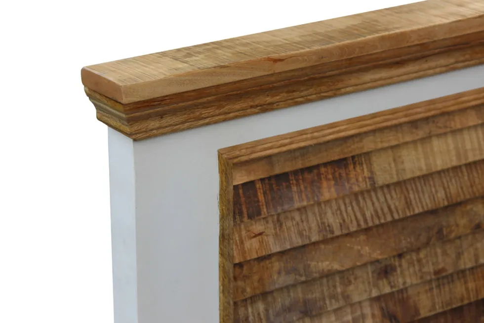 Doppelbett 180x200cm 'Nizza' Mango weiß natur