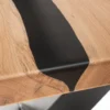 Epoxidharz Esstisch verschiedene Größen "Kano III" Wildeiche massiv 240x100 cm transparent