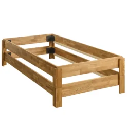 2er-Set Stapelbett 90x200cm 'Dubi' Wildeiche massiv