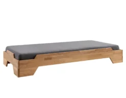 2er-Set Stapelbett 90x200cm 'Pisa' Wildeiche massiv geölt