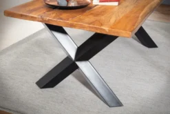 Esstisch mit gerader Kante 180x90cm 'Pinta' Altholz & X-Fuß