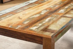 Esstisch 200x90cm 'Hawkins' recyceltes Altholz mehrfarbig lackiert