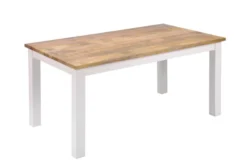 Esstisch 140x90cm 'Nizza' Mango weiß natur